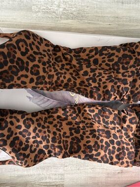 Jessica Simpson Leopard-Print Over-the-Knee Boots in Brown and Black